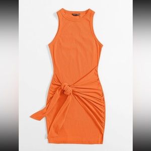 Shein Orange Tie Dress